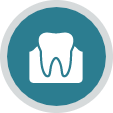 Animated tooth and soft tissue representing gum disease treatment